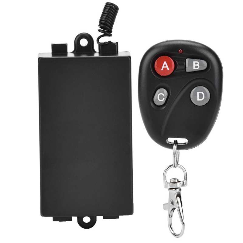 Przekaźnik bezprzewodowy 1CH RF 4 odbiorniki + 2 nadajniki pilot zdalnego sterowania 220V