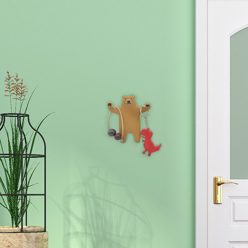 Multi-Purpose Hooks animal Fridge Hook Key Wall Crochet Holder adhesive refrigerator magnet wall can Washed holder wall hook