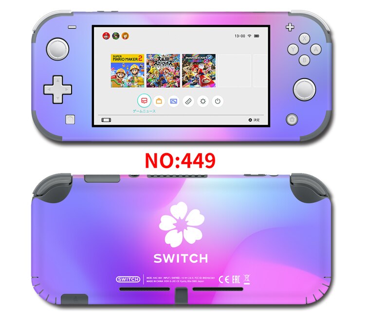 Vinile Adesivi Protezione Della Pelle Dello Schermo per Nintendo Interruttore lite Console di Colore Puro Viola Pelli: 449 skins