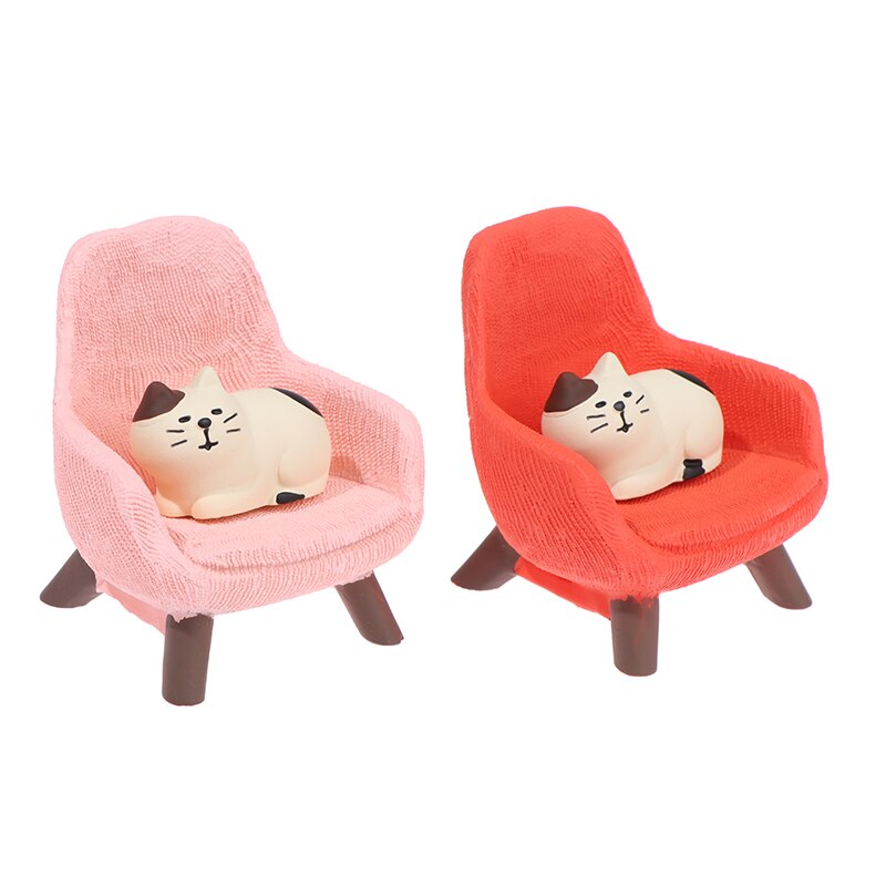 Juego de simulación de silla de sofá pequeño, muebles, modelo de juguetes para decoración de casa de muñecas