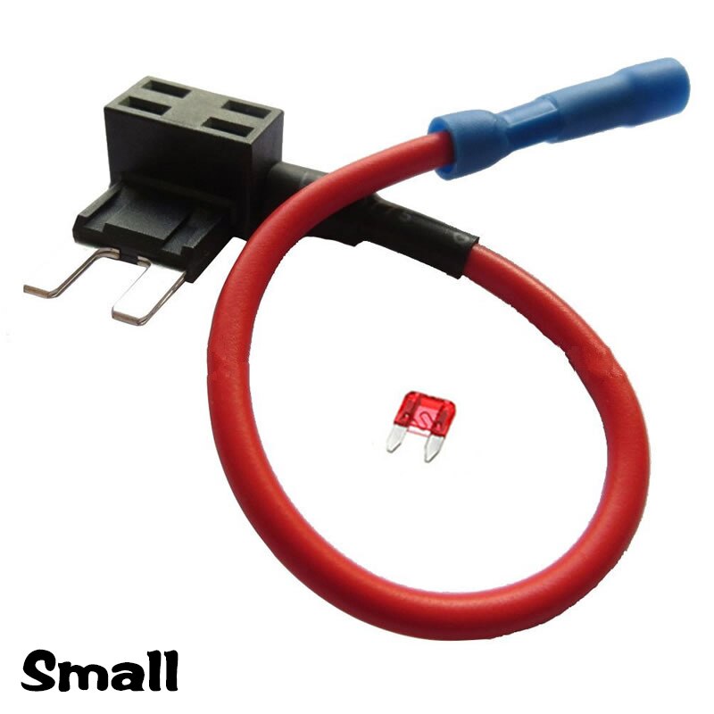 12V/Mini/Small/medium Size Car Fuse Holder Add-a-circuit Piggy Back Fuse TAP Adapter with 10A ATM Blade Fuse: small