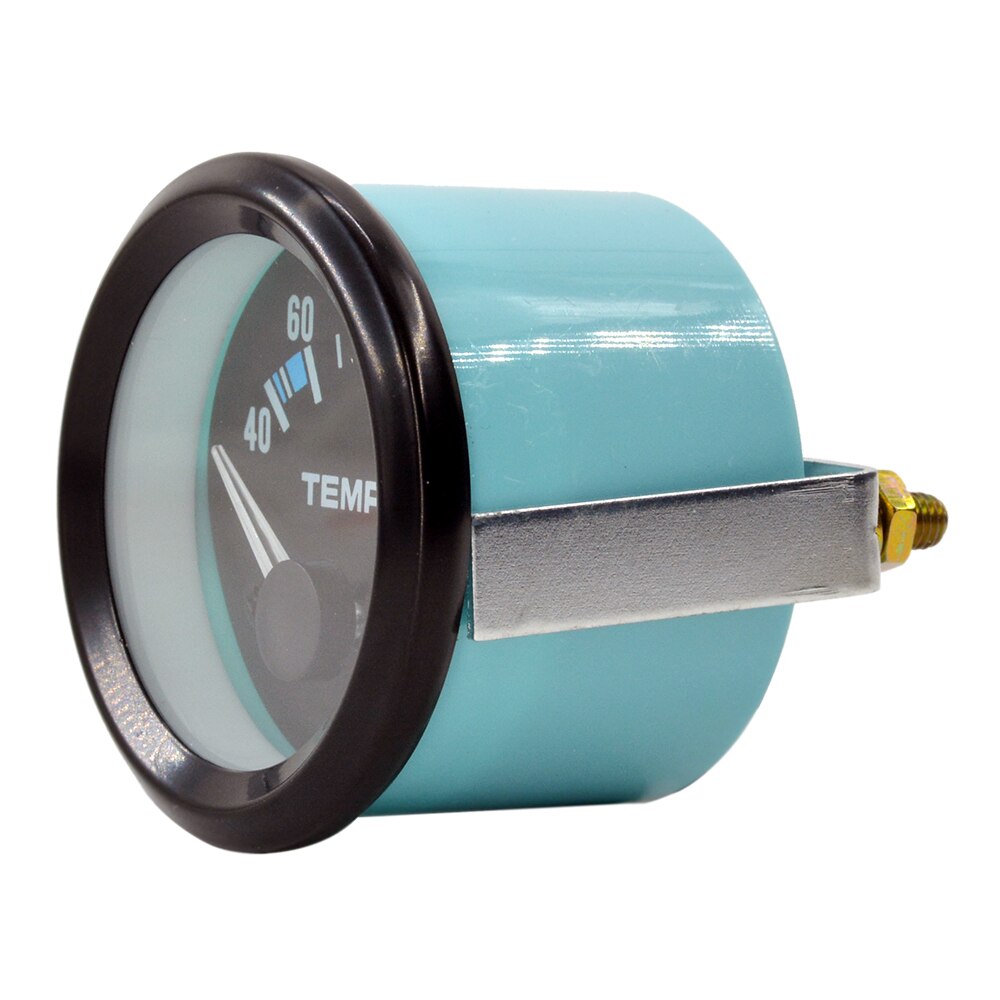 Dragon 52mm svart skal vit bakgrundsbelysning auto bil vatten temperaturmätare temp meter 40-120 celsius