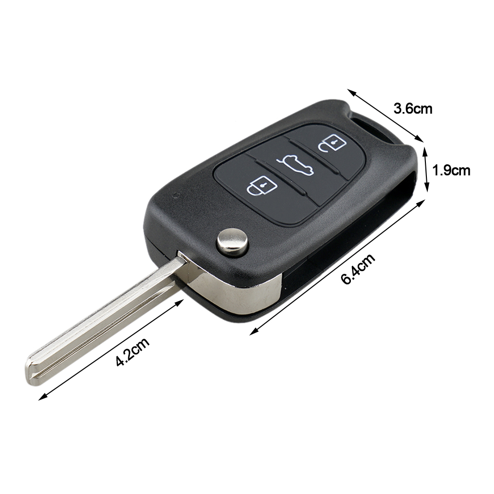 3 Knoppen Flip Folding Remote Key Shell Case Vervanging Voor Hyundai I20 I30 IX35 I35 Knoppen Flip Vouwen Afstandsbediening sleutel