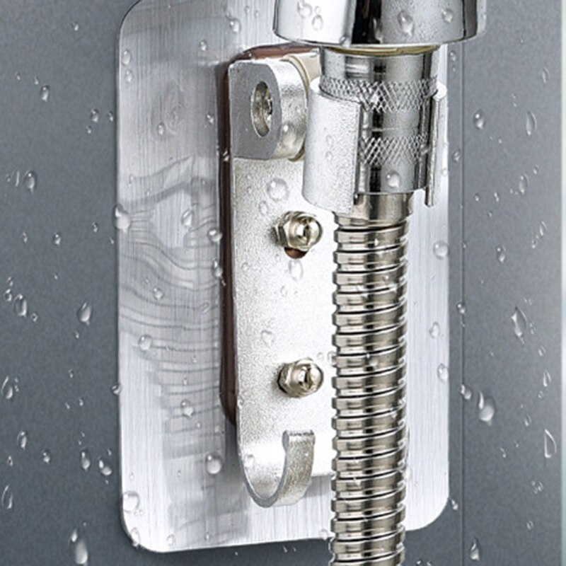 Self-Adhesive Shower Head Bracket Adjustable Handheld Shower Wand Holder Wall Mount DNJ998