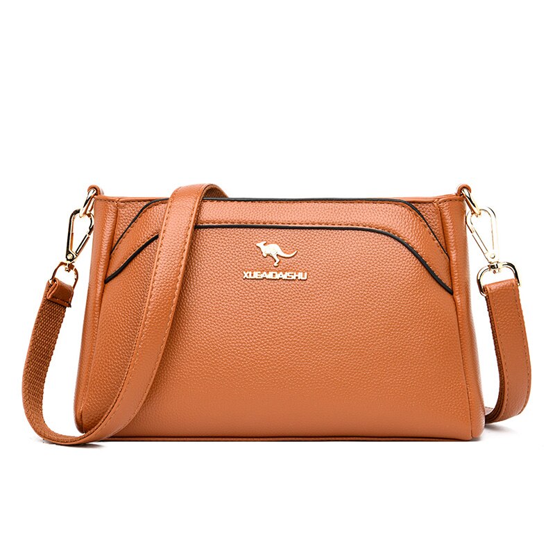 OLD TANG Shoulder Messenger Bags For Women Soft Leather Crossbody Bags Sac a Main Bolsa: Yellow