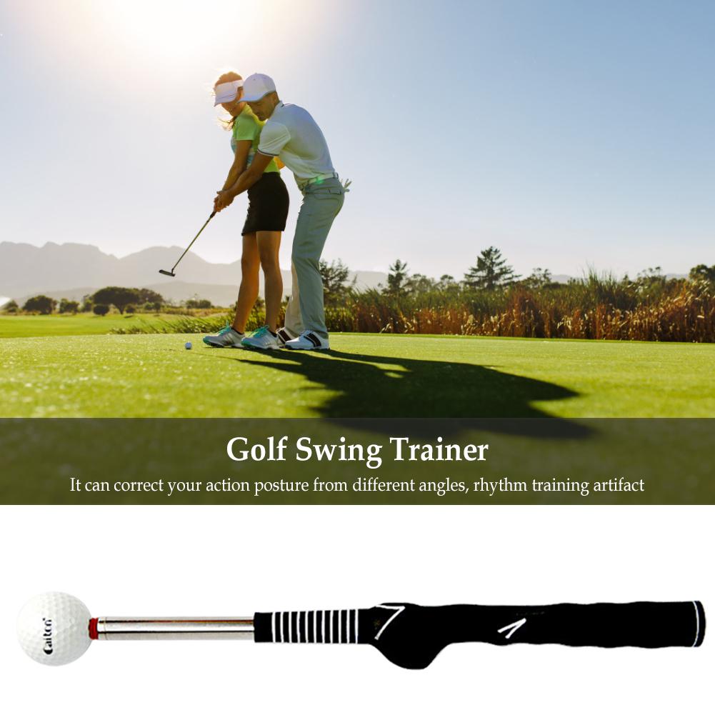 Golf Swing Trainer Durable Ergonomic Telescopic Rhythm Training Artifact Exerciser Practice Swing Stick