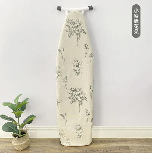 Funda de repuesto para tabla de planchar de lona con estampado de flores de flamenco, lavable, antideslizante, aislante térmico, Protector para mesa, 140x50 cm: Azul marino