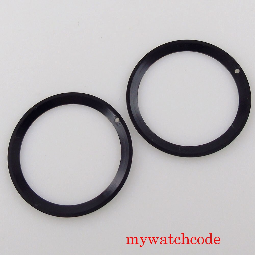 38mm Black Aluminum Alloy Bezel Insert For 40mm Mens Watch Wristwatch Parts