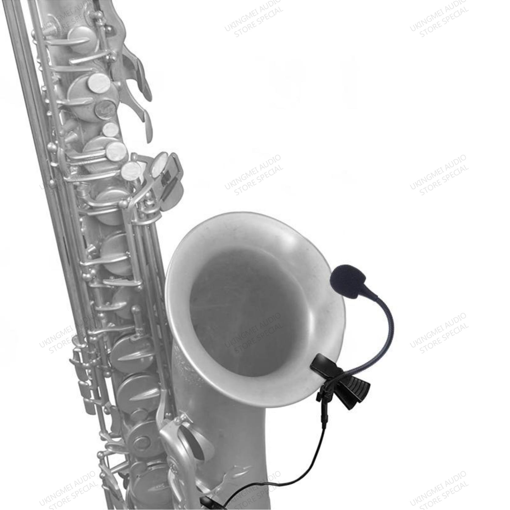 Saxofoon Gitaar Viool Klarinet Fluit Bas Piano Jazz Drum Elektrische Torch Instrument Stage Performance Condensator Microfoon: With Saxophone  Clip