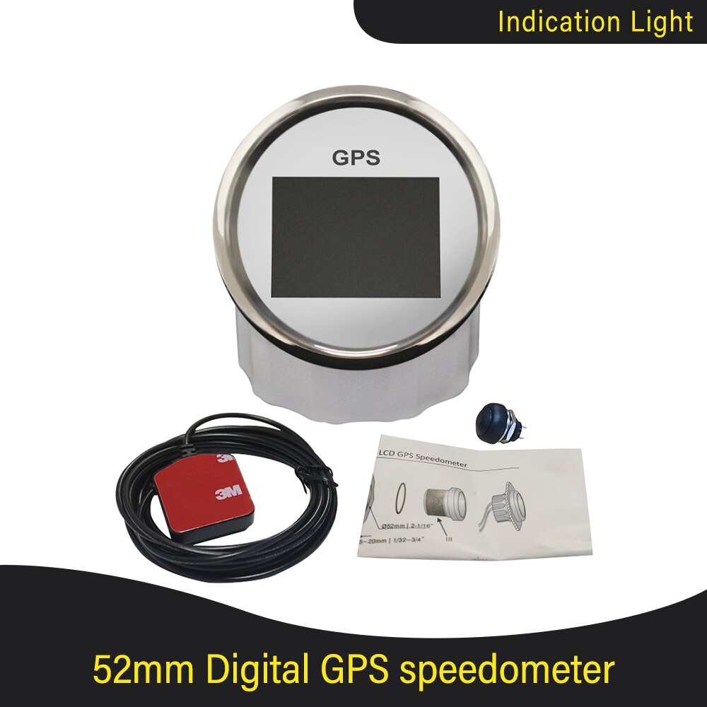 52mm Digital GPS Speedometer LCD Speed Gauge Odometer Adjustable Mileage Trip Counter For Auto Motorcycle Boat 12V 24V: WS