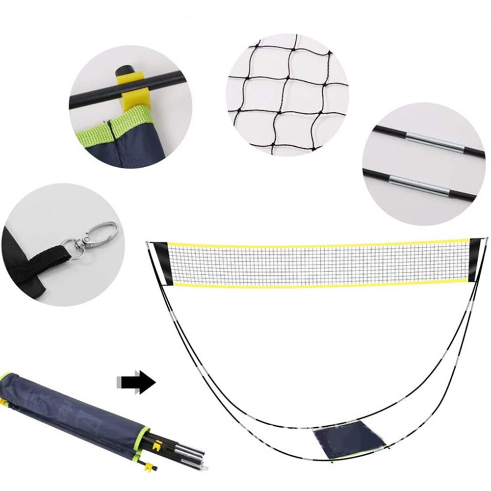 Portable 300cm Outdoor Indoor Standard Badminton Training Game Net with Stand