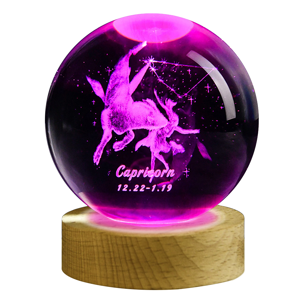 Usb 3d Kristallen Bol 12 Constellatie Led Nachtlampje Decor Lichtgevende Projectoren Slaapkamer Decor Nachtlampgeschenken Voor Kinderen Paar: L / Army Green