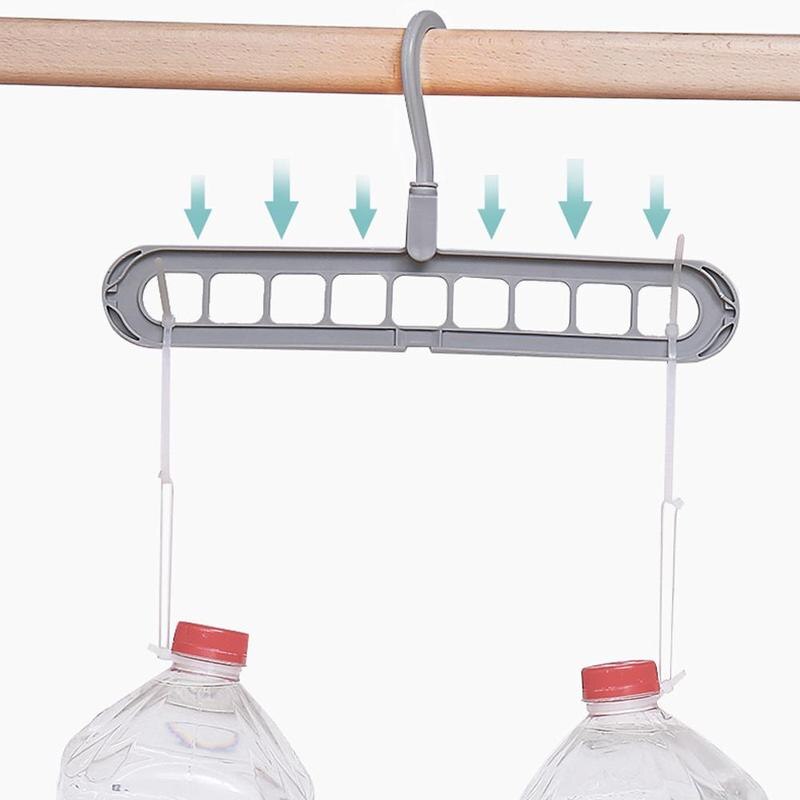 Multifunctionele Kleerhanger 3D Ruimtebesparend Ruimte Hanger Praktische Haak Kleding Kast Negen-Gat Voor Kleding Organiz O7F5