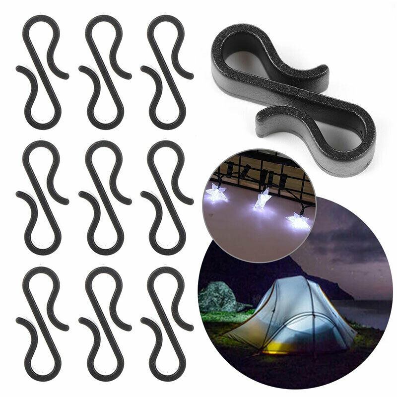 50pcs Gutter Hooks Heavy Duty Clips Rope Buckle Camping Tools Year Party Lights Decoration Clip Outside Gutter Hook