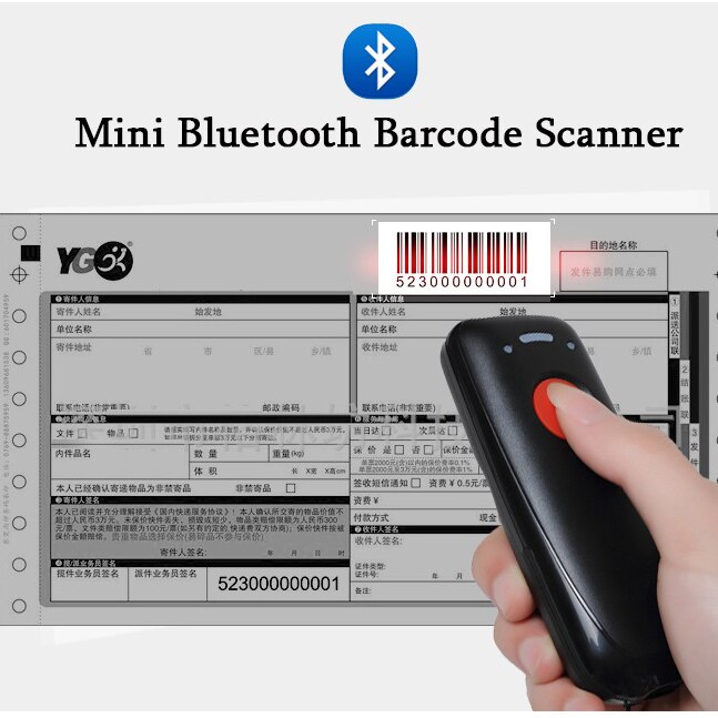 Bærbar 1d bluetooth trådløs stregkodescanner bærbar scanner til windows os android til supermarked ekspres firma lager