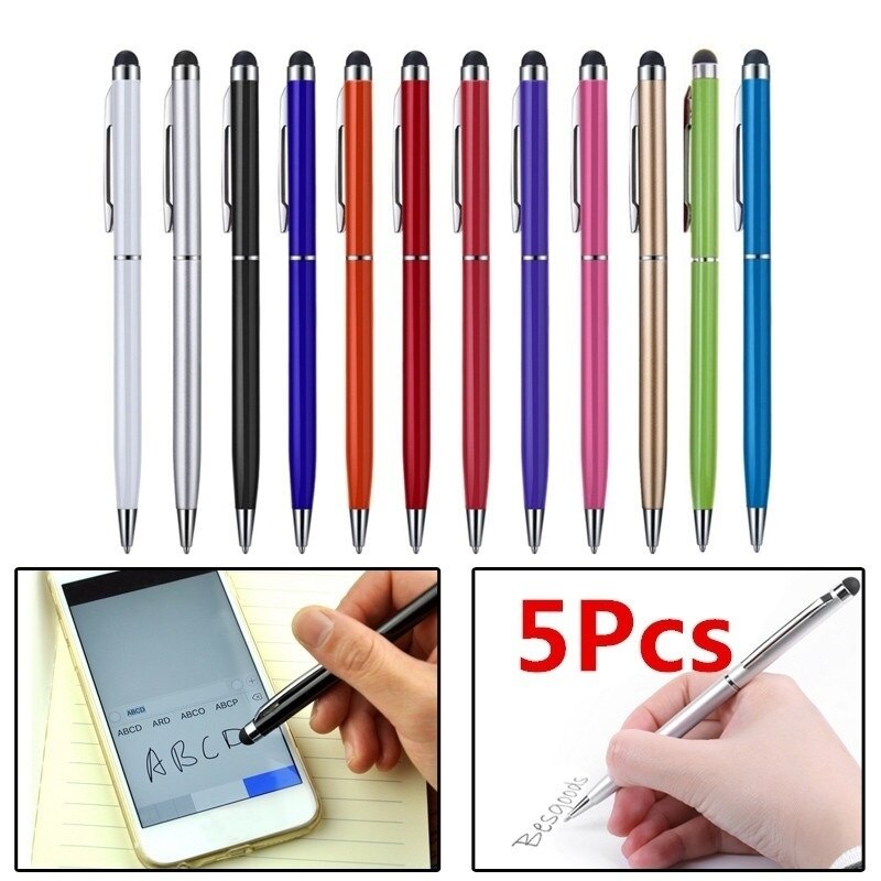 5Pcs 2 In 1 Touch Screen Stylus Pen + Balpen Tablet Smartphone Nuttig Tablet P Voor Pad smart Telefoon