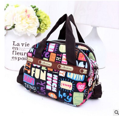 Women's Satchel Shoulder Bag Nylon Tote Messenger Cross Body Waterproof Handbag: E