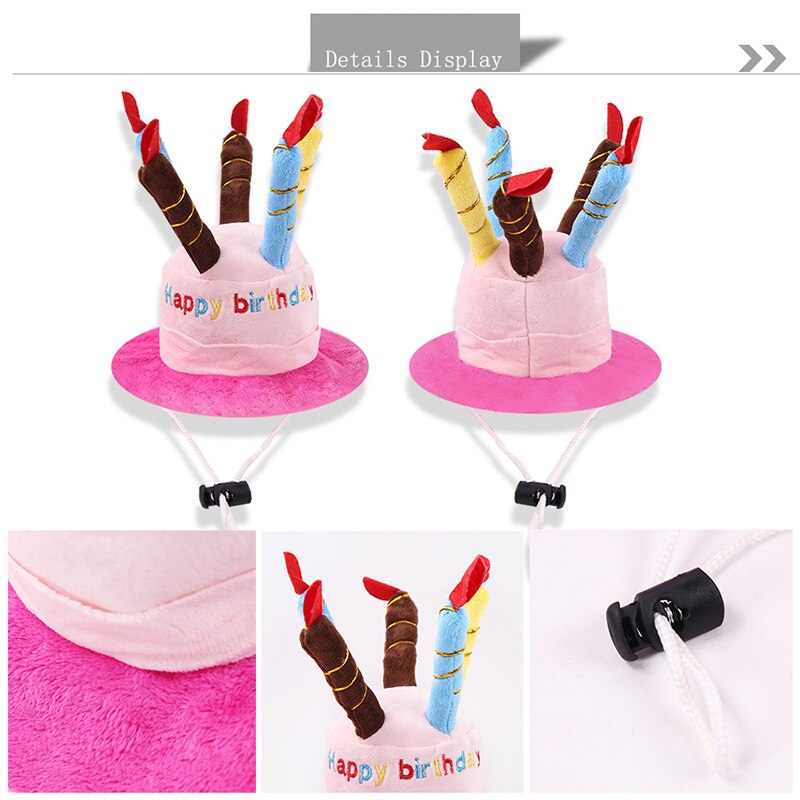 Simpatico cane da compagnia trasforma cappello torta di compleanno cappello cappello da gatto indossando simpatici regali in erba per animali domestici
