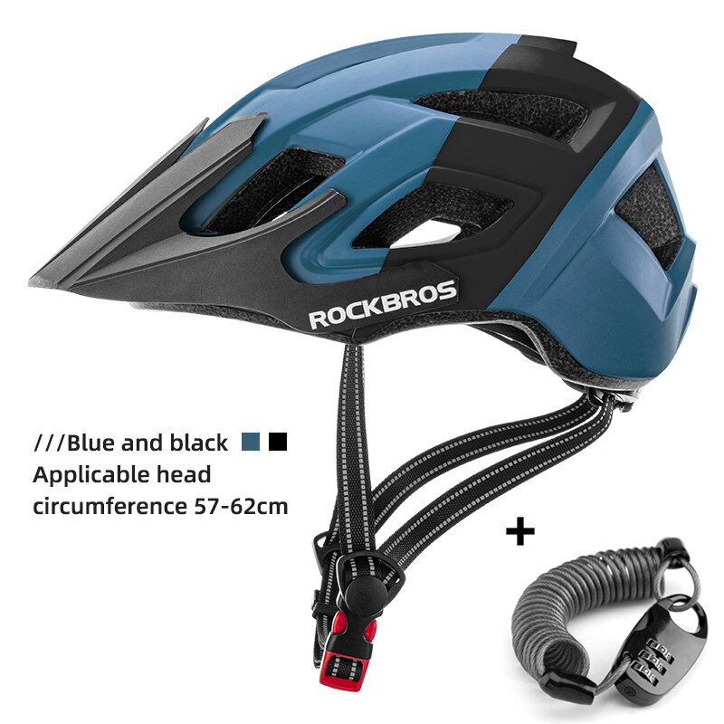 ROCKBROS – casque de vélo électrique pour hommes et femmes, respirant, résistant aux chocs, vtt, vélo de route, sécurité, cyclisme, équipement de vélo: TS-39-BB-with-lock