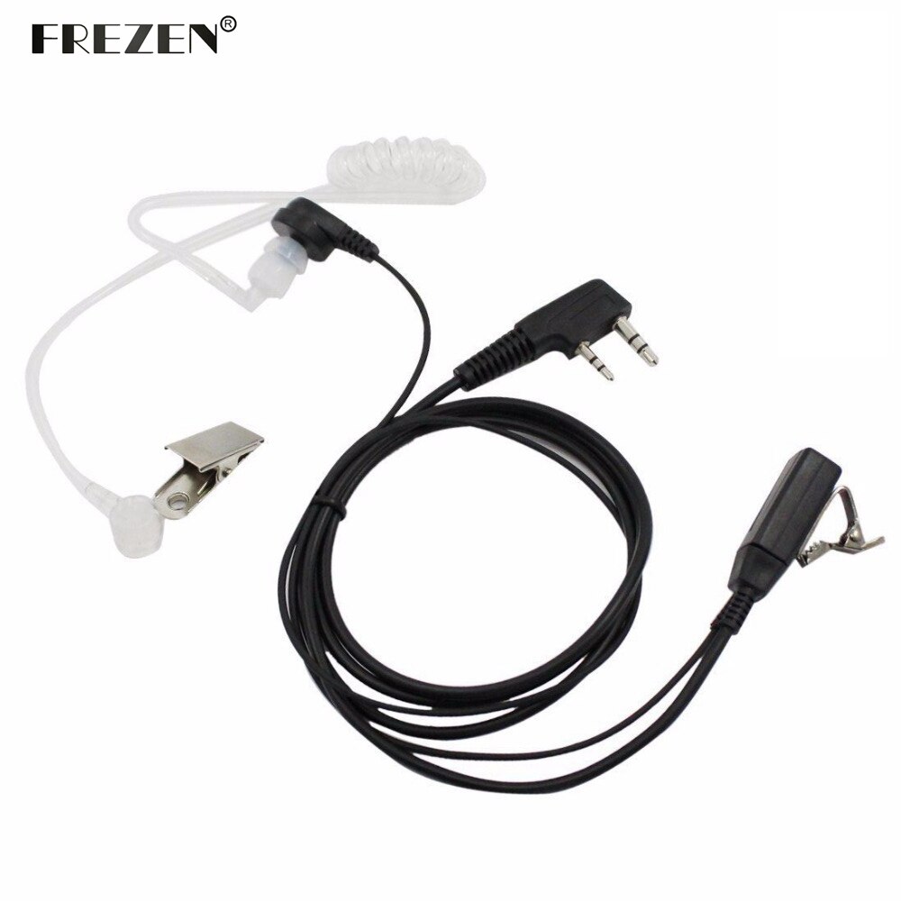 2pcs Acoustic Tube PTT Mic Earpiece Walkie Talkie Headset For Kenwood For Baofeng Bf-888s UV5R UV-82 Or TYT