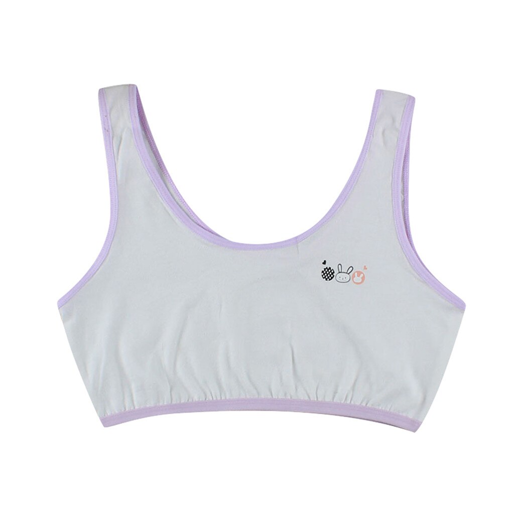 Kids Girls Underwear Foam Bra Vest Children Underclothes Sport Undies Clothes Training Push Up Bra Vest Sports Underwear#40: purple