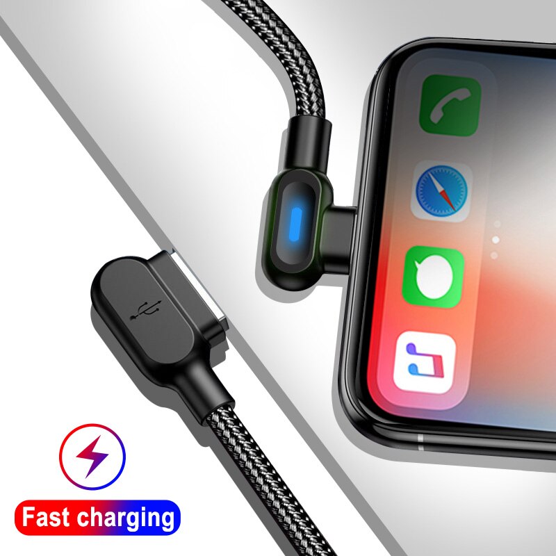 OLAF USB Typ C Kabel 1m 2m Schnelle Ladung Datenkabel 90 grad Typ-C USB C ladekabel Für Xiaomi Redmi Huawei Samsung S10 S9
