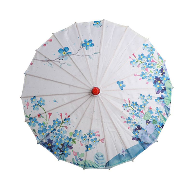 Paraguas artístico de tela de seda china, sombrilla decorativa de estilo clásico, papel de aceite pintado,: A6
