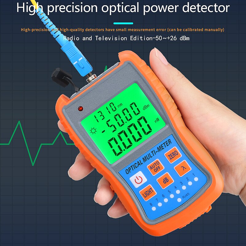 2 in1 VFL 10mW 30mW Visual Fault Locator Fiber optic test pen FTTH Fiber Optic Tool Kit Fiber Optical Power Meter -50 + 26dBm