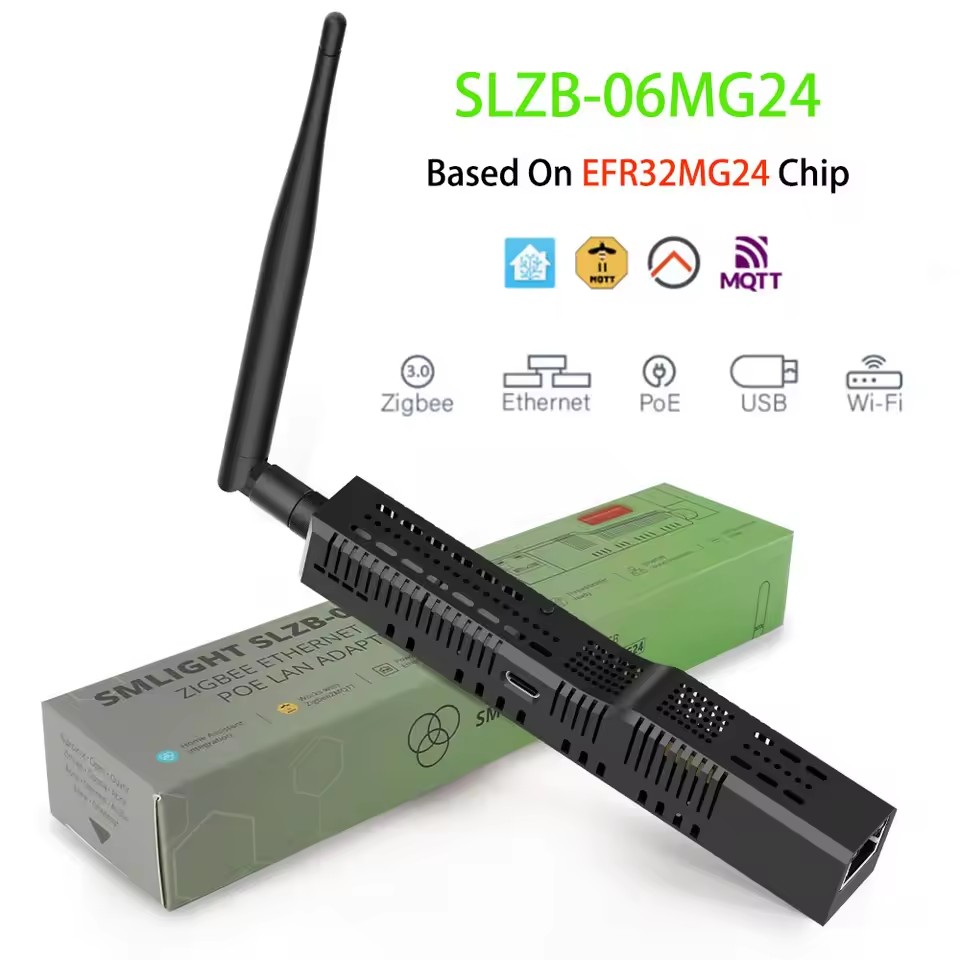 SMLIGHT SLZB-06 – Ein Zigbee 3.0-zu-Ethernet-, USB- und WLAN-Adapter mit PoE-Unterstützung, funktioniert mit Zigbee2MQTT, ZHA, Home Assistant: green