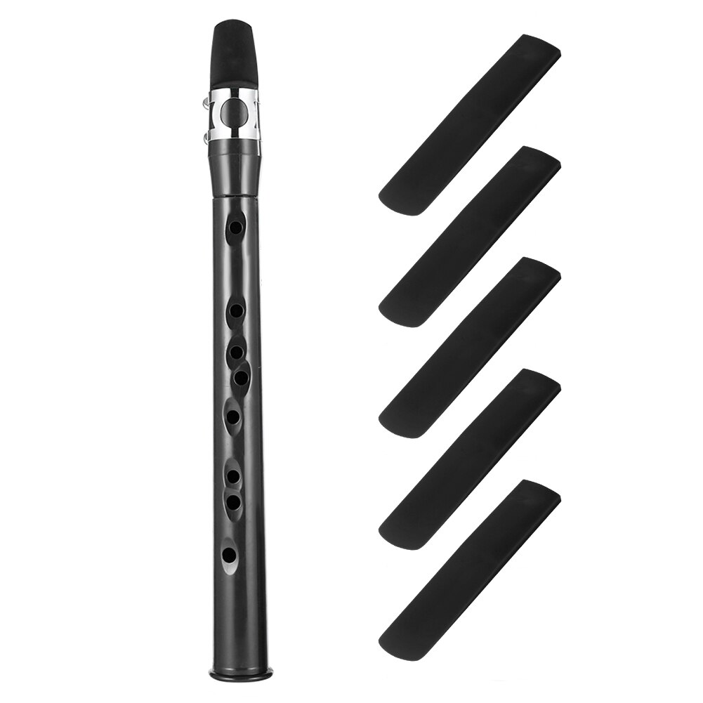 Mini Pocket Saxophone ABS with 5 Reeds Woodwind Musical Instruments With Sax Reeds Carrying Bag for Beginners: Silver