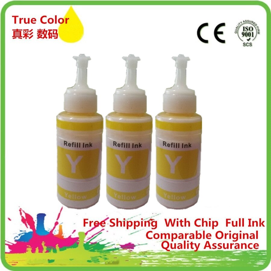 Refill Dye Ink Kit Kits For Epson L100 L101 L110 L111 L120 L130 L200 L201 L210 L211 L220 L300 L301 L303 L310 Printer: 3Y