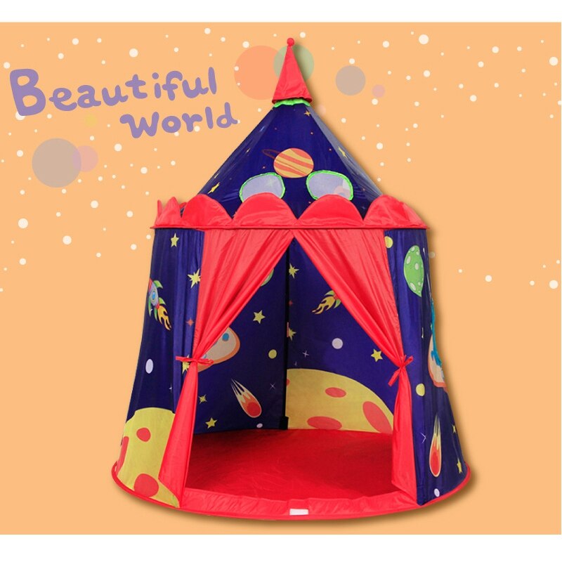 Prince Castle Play Tent for Boys Toddlers Indoor and Outdoor Playhouse Folding Portable Play Teepee for Kids