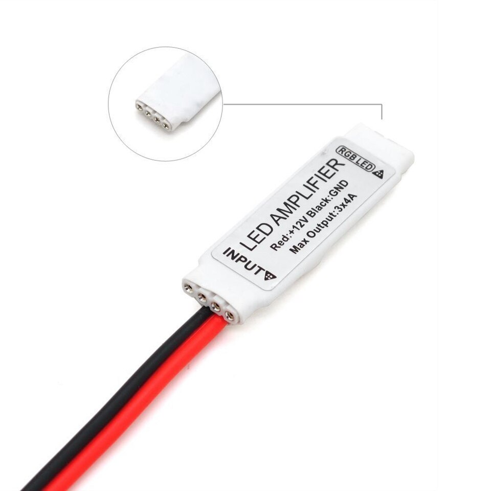 12V 4 pin RGB Amplifier 10pcs 5pcs Extend Signal Controller Data Signal Repeater 4CH Channels For 5050 3528 RGB LED Strips