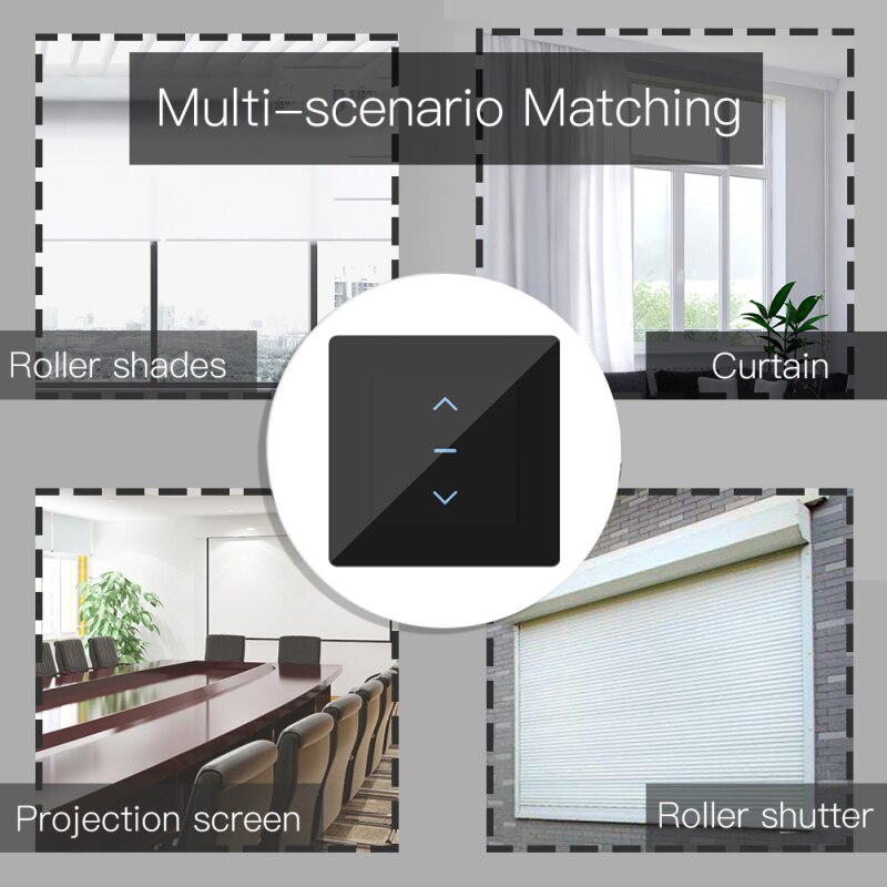 Interruptor inteligente Wifi para persianas motorizadas, enchufe europeo para persianas enrollables, compatible con Alexa, Google Home y Smart Home