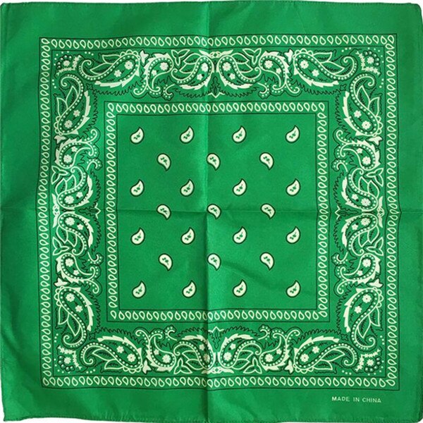 Sjaal Hip Hop Rode Bandana Man Vrouwen Mode Hoofdbanden Haarband Pols Wraps Haar Sjaals Haaraccessoires: green bandana