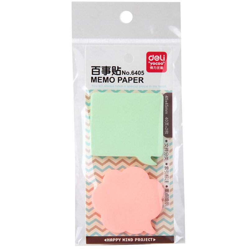 2Pcs/set Cartoon sticky multicolour paper notes/memo pads/notepad/message post marker sticker Stationery