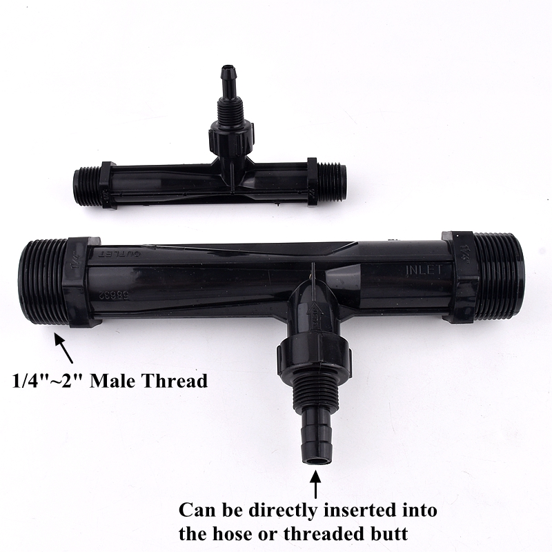 1Pc 1/4 "~ 2" Filettatura Maschio Venturi Sistema di Irrigazione Iniettore di Fertilizzante, Giardino Automatico Iniettore di Fertilizzante Tubo dell'acqua Siringa