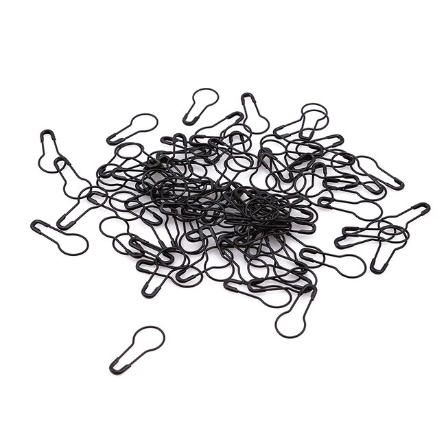 Épingles en forme de poire en acier, vêtement gourde épingle de sûreté Hangtag joint métal noir or argent couleur bricolage outils de couture accessoire: black
