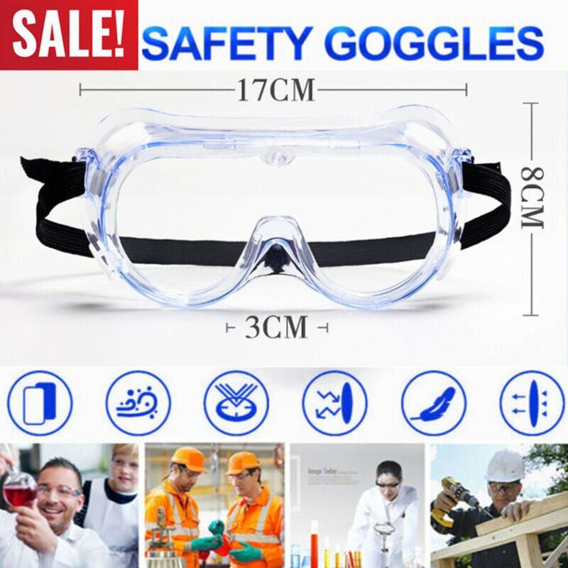 Safety Lab Glasses Protective Anti-Dust Goggles Chemical Industrial Eyewear