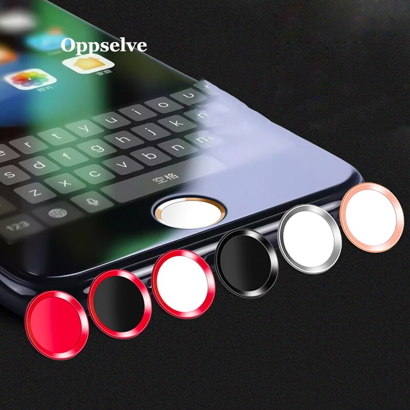 Ultra slank fingeraftryksunderstøttelse touch id metal hjem knap klistermærke til iphone 7 8 7 plus 6 6s 6 plus 5 s c se unlock touch key 2 stk.
