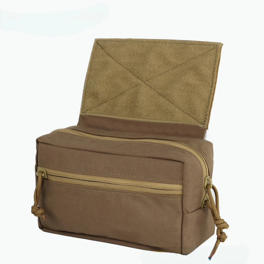 Colete tático dangler gota bolsa mini despejo abdominal bolsa fanny pacote para jpc cpc lbt d3cr mk3 mk4 placa transportadora armazenamento: Branco