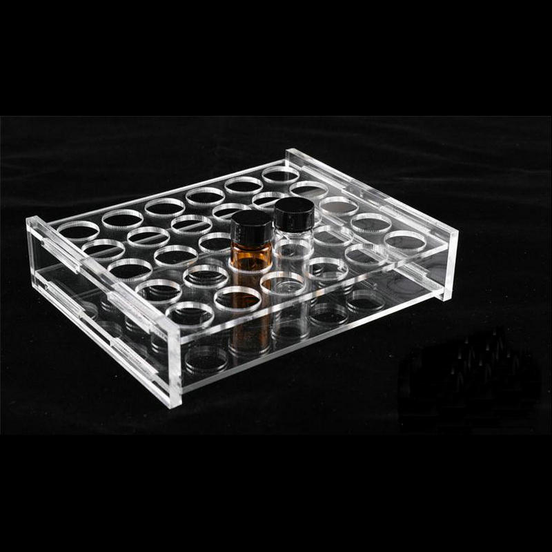 30Holes Lab Sample Bottle Rack Reagent Vials Holder Perspex Chromatographic Bottle Rack 2/3/5ml/10ml/20ml-60ml For Laboratory