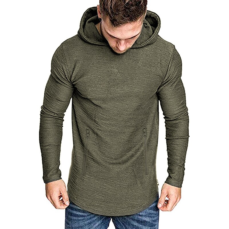 4 cores homens camisolas com capuz manga comprida cor sólida zíper esportes casual outono primavera hoodie exercício outfits plus size S-2XL