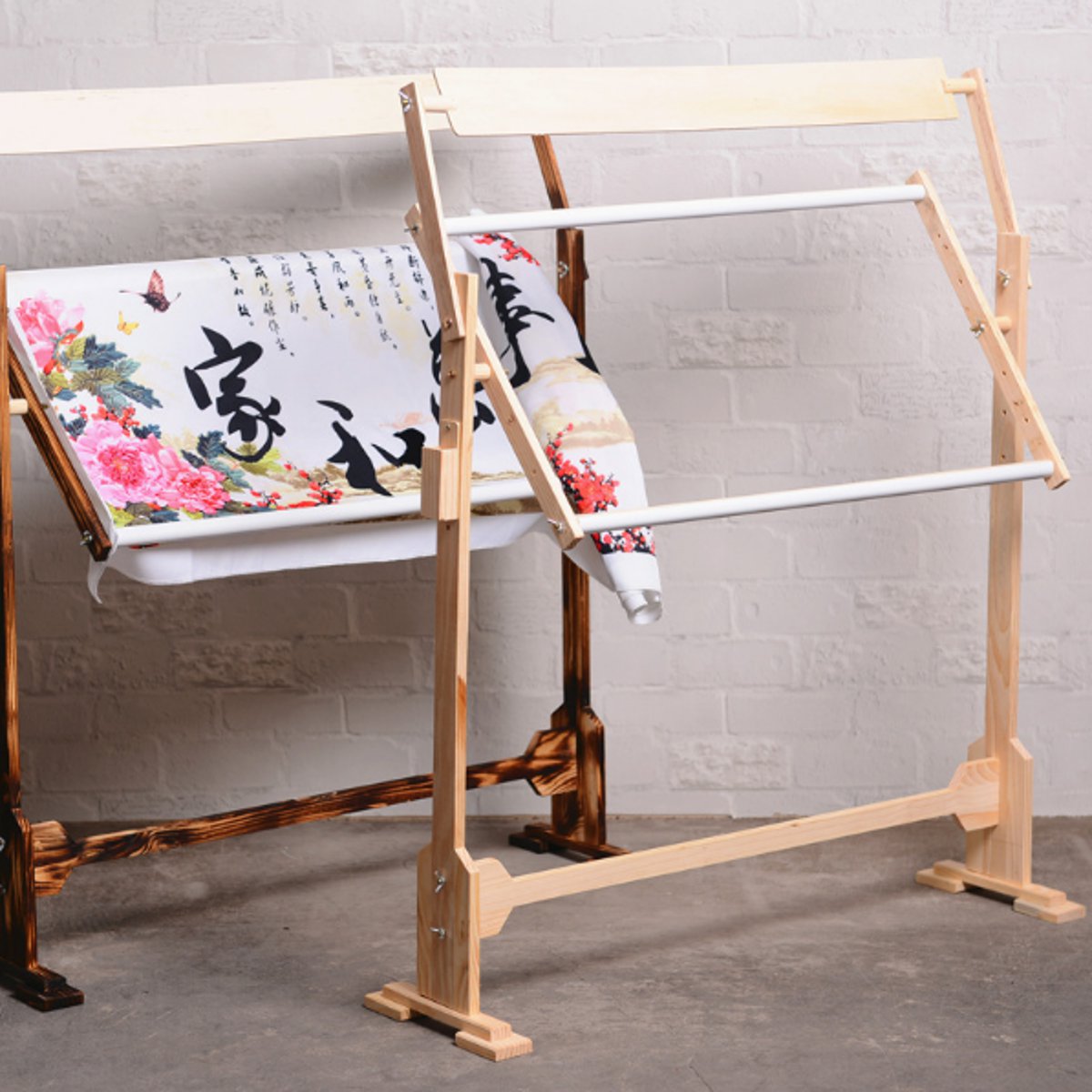 3 Size Adjustment Solid Wooden Frames Tabletop Cross Stitch Frame Embroidery Floor Stand for Needlework Sewing Handmade Tools