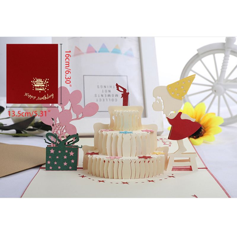 3D Greeting Card Romantic Pop-up Card for Couples Birthday Valentine Day H4GD