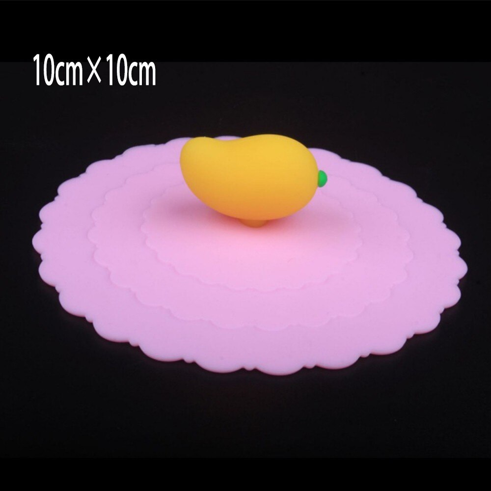 1Pc Silicone Anti-Stofafzuiging Mok Cup Cover Cartoon Fruit Thee Koffie Deksel Cap Verjaardagsfeestje Keuken eetkamer Decoratie: 6