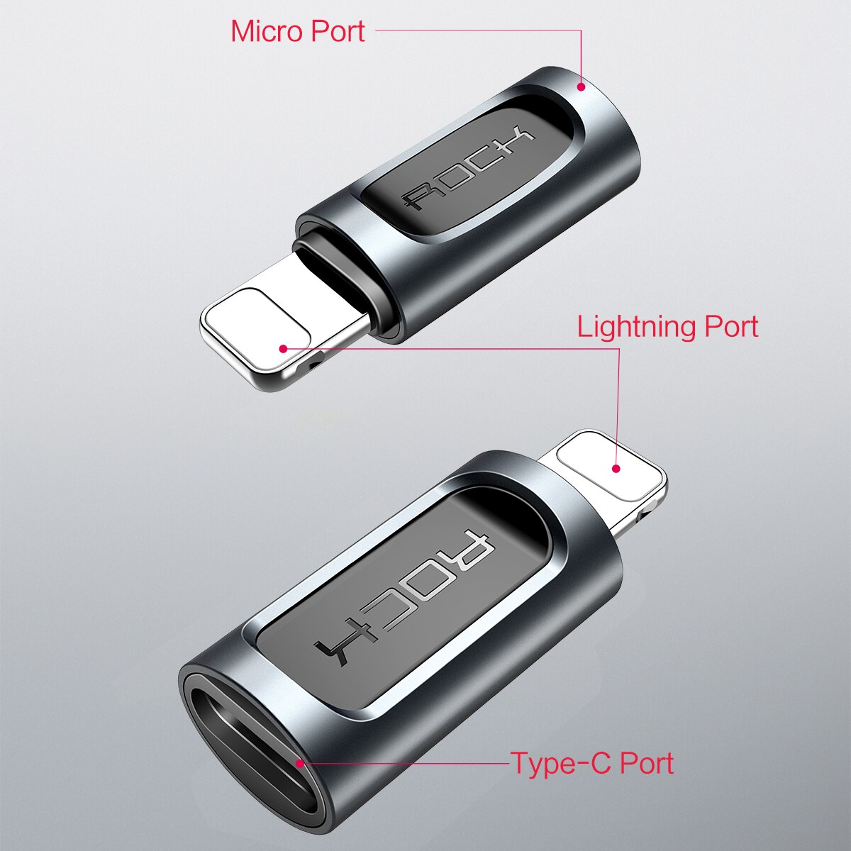 Adaptateur téléphone type-c Micro à éclairage pour iPhone 6 7 8 X adaptateur chargeur 2.4A adaptateur de câble de charge rapide pour iPad iPod