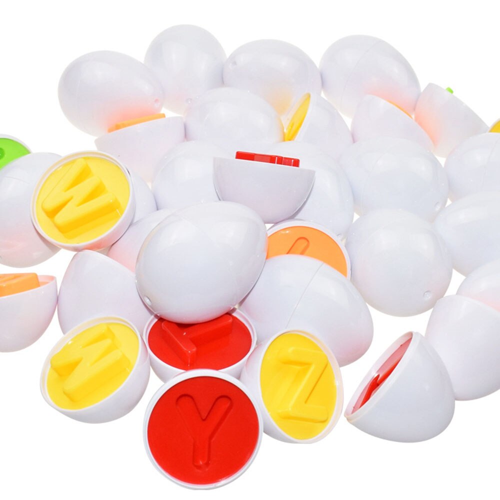 26Pcs Letters Alphabet Matching Eggs Baby Toys Letter Recognition Color Discrimination Exercise