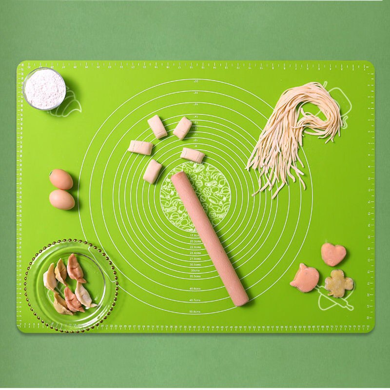 Tapete para massa de silicone 50*40cm, esteira para amassar massa, ferramenta de cozinha antiaderente, placa de bolo, grande temperatura alta almofada para massa, utensílio de cozinha