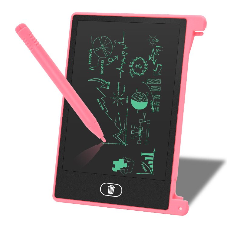 Tableta de escritura LCD de 4,4 pulgadas para niños, tablero gráfico de dibujo y pintura, , creatividad, Fantasía: Pink